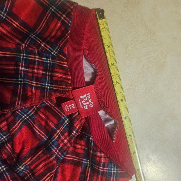 Red Plaid Dog Shirt, Jammies, Pre-Loved in Exc. Cond Sanitized Macy's Family PJs - Picture 3 of 4